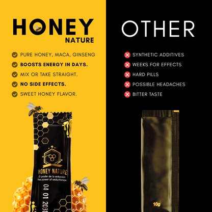 Honey Nature - 24 Sachets -10G + GRATIS 2 Frascos de Revive Blend