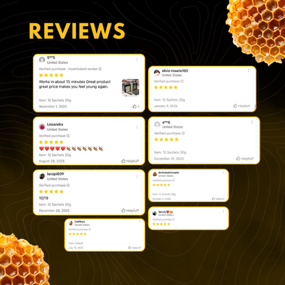 Honey Nature - 24 Sachets -10G + GRATIS 2 Frascos de Revive Blend